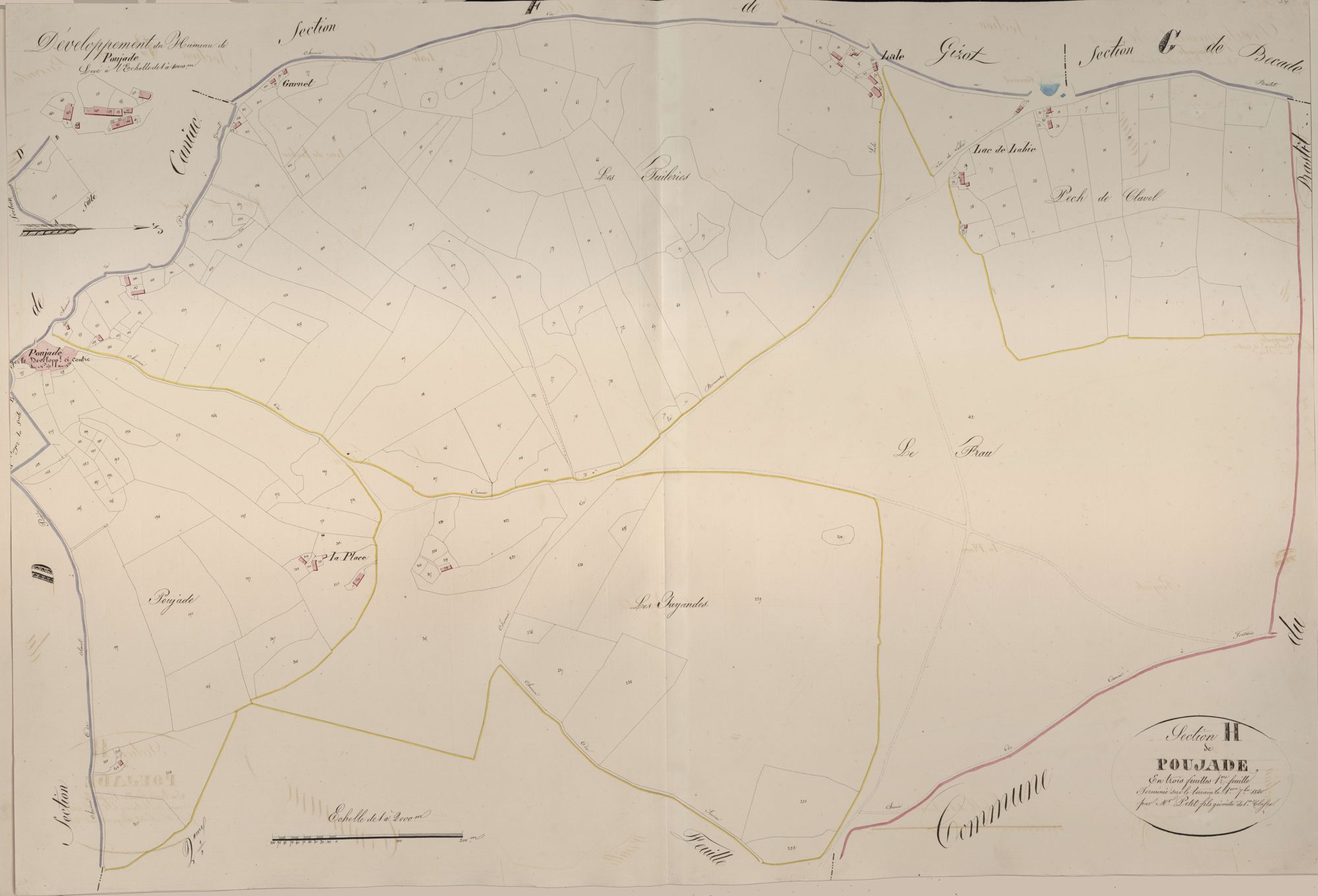 section H de Poujade, 1ère feuille