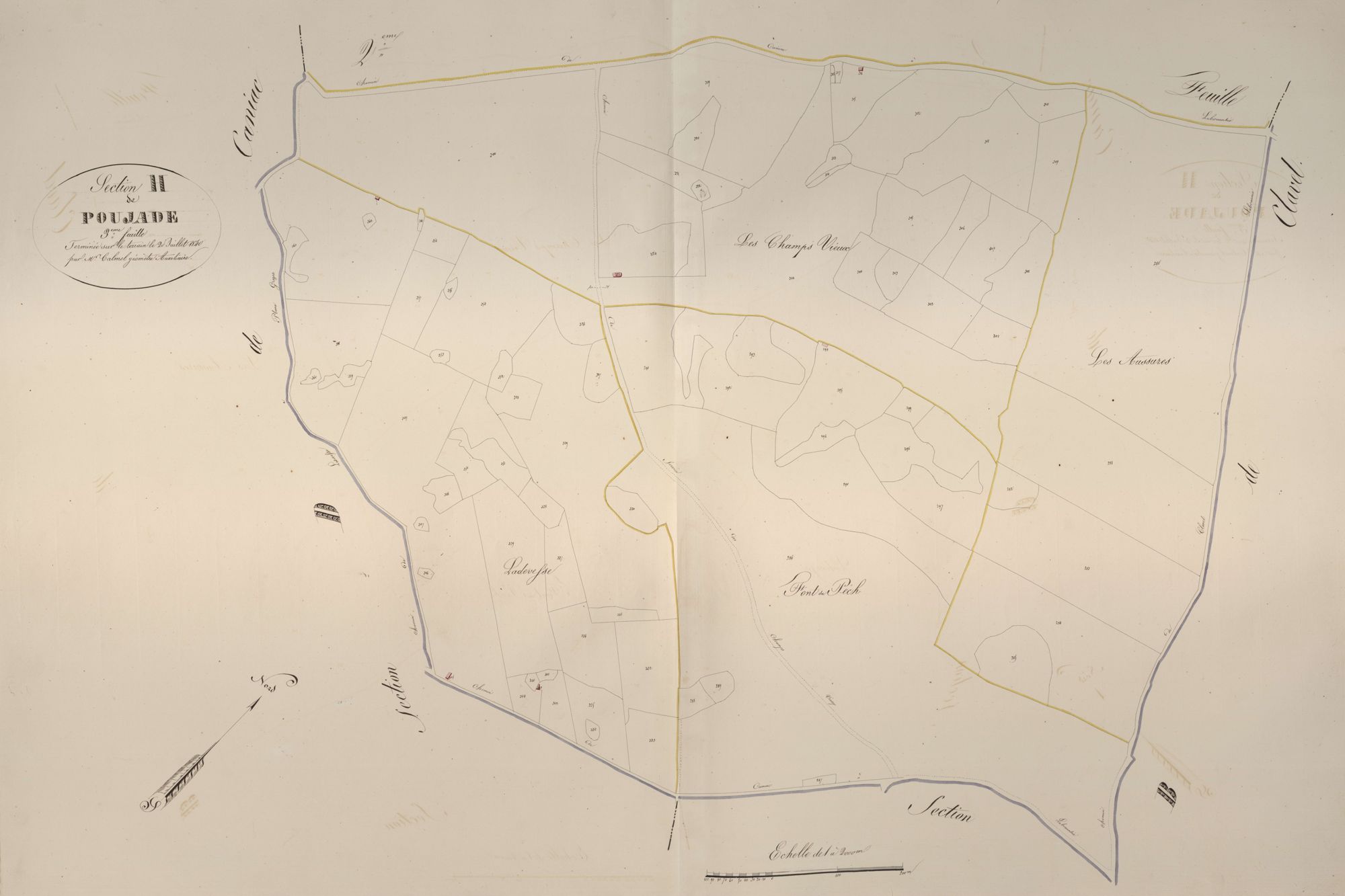 section H de Poujade, 3ème feuille