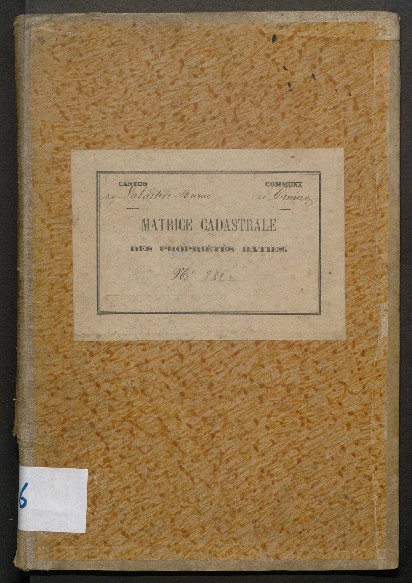 Cases 1-343. Augmentations et diminutions (1880-1891)