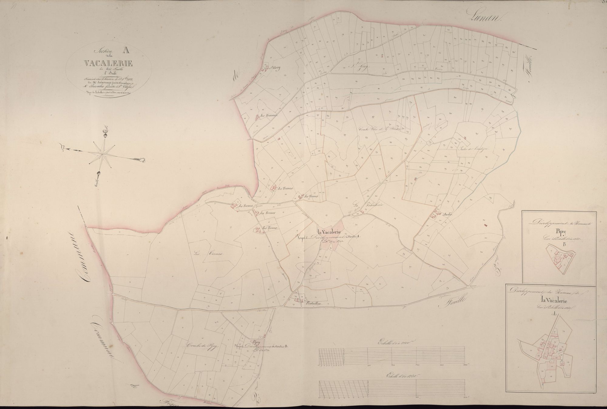 section A de la Vacalerie, 1ère feuille