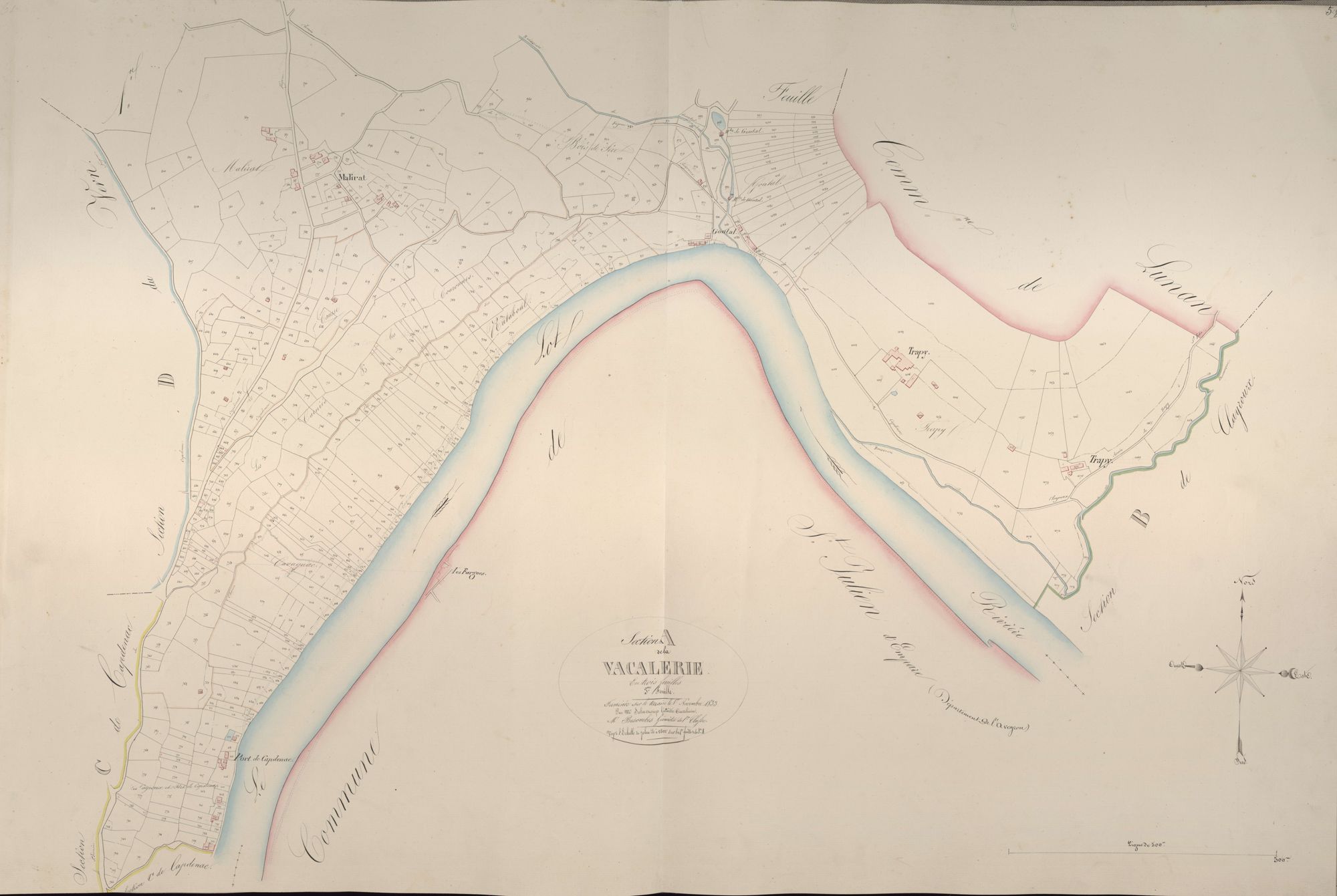 section A de la Vacalerie, 3ème feuille