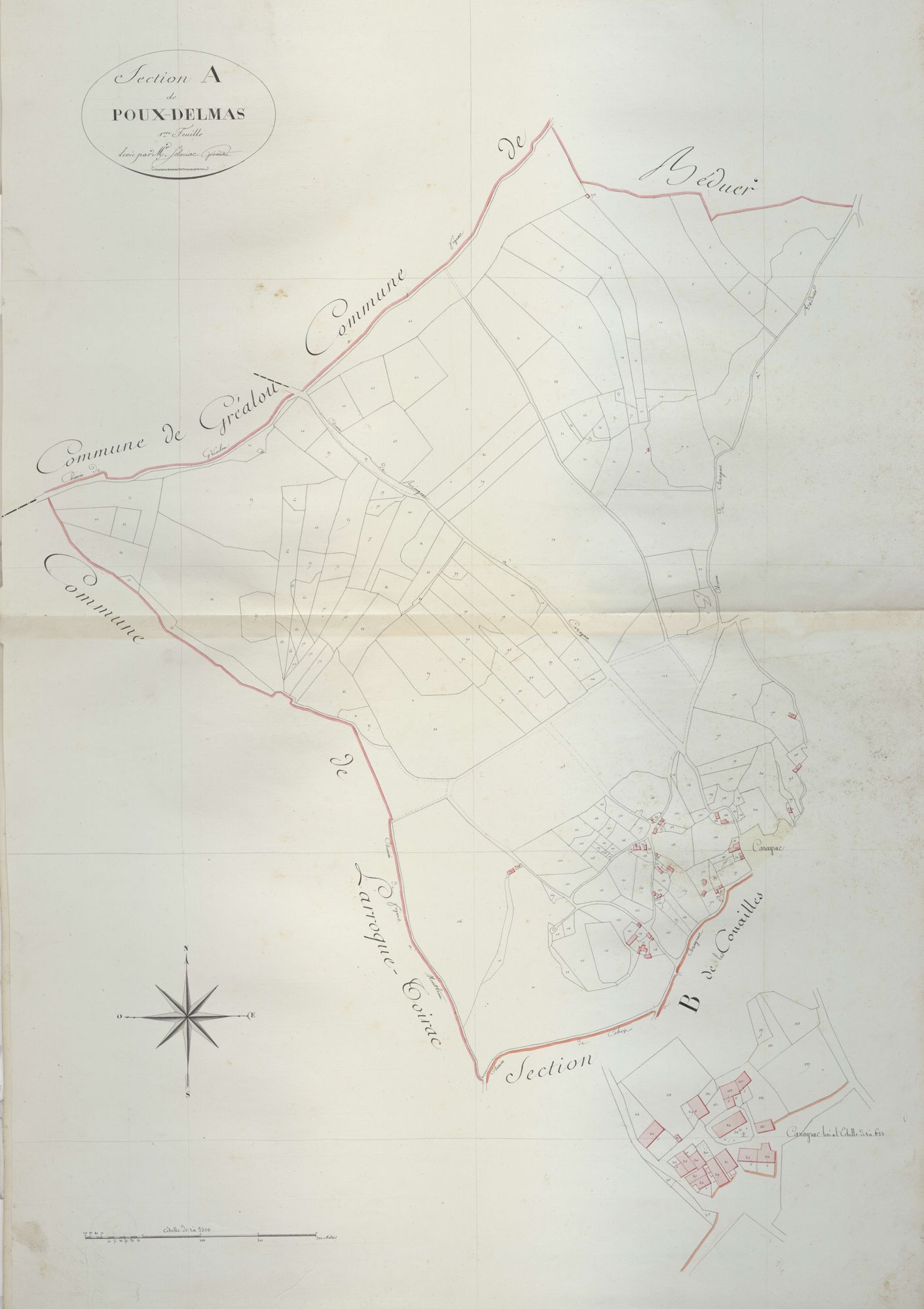 section A de Poux-Delmas, 1ère feuille