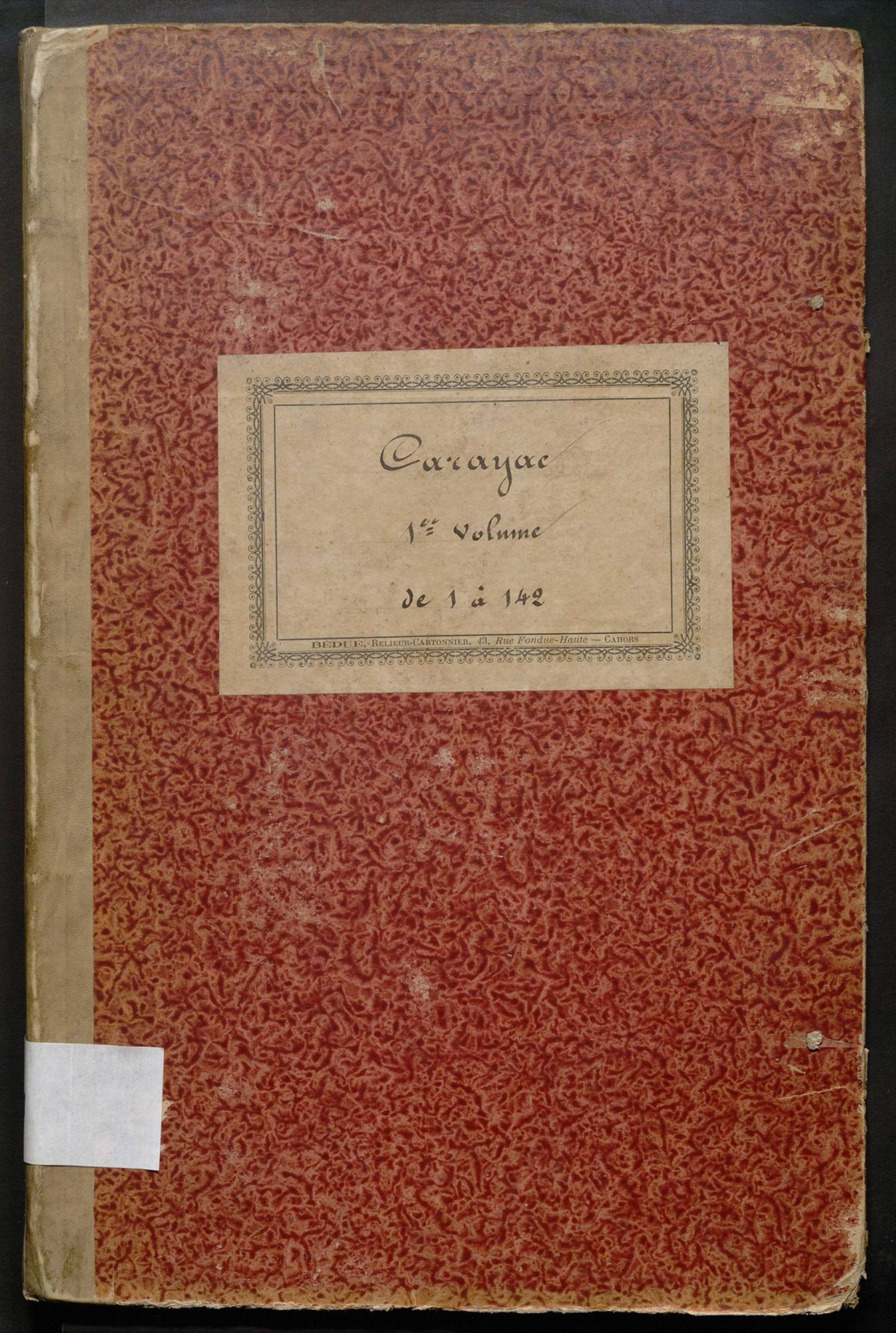 Folios 1-142. Augmentations et diminutions (1869-1914)