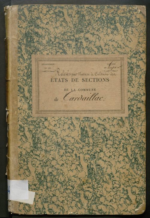 Relevés par section des numéros de parcelles de même nature des propriétés non bâties pour parvenir à une récapitulation