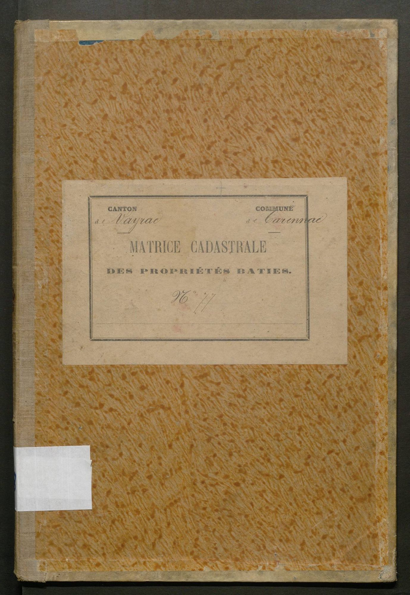 Cases 1-376. Augmentations et diminutions (1880-1891)