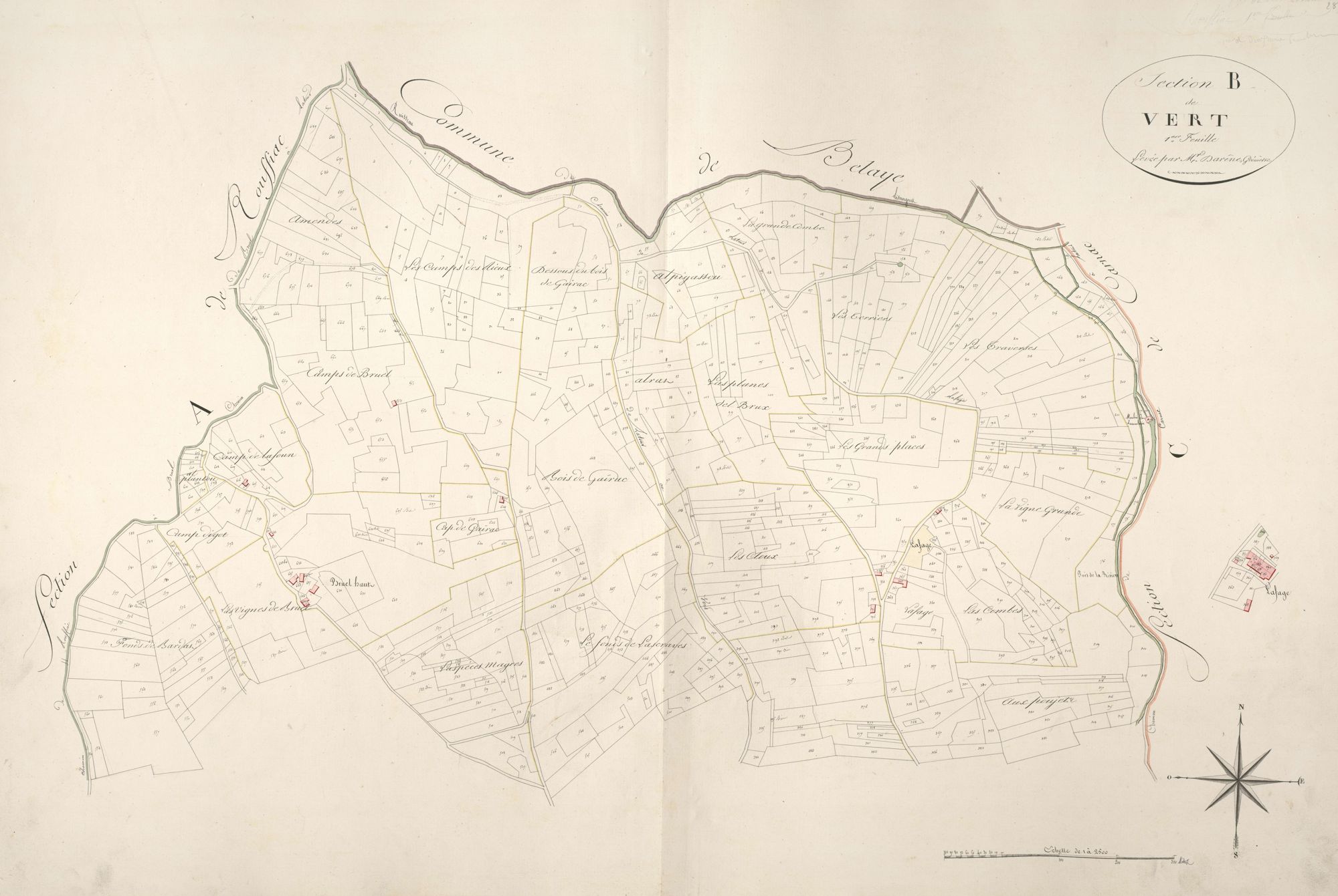 section B de Vert, 1ère feuille