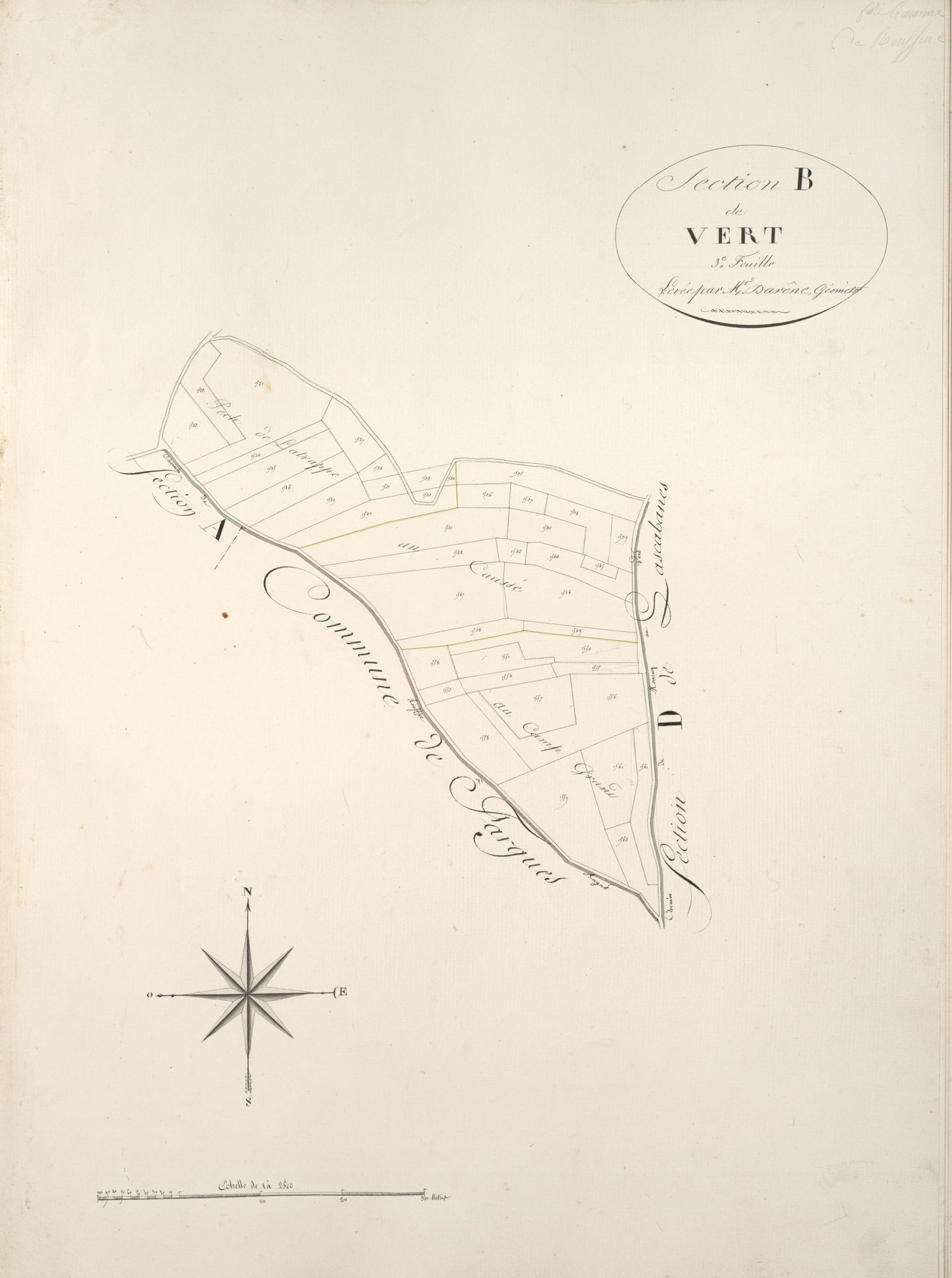 section B de Vert, 3ème feuille
