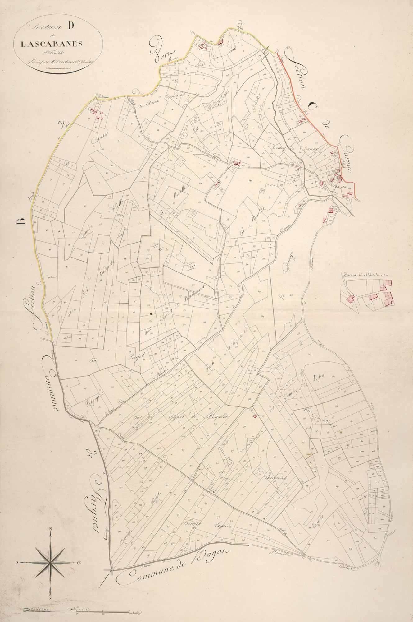 section D de Lascabanes, 1ère feuille