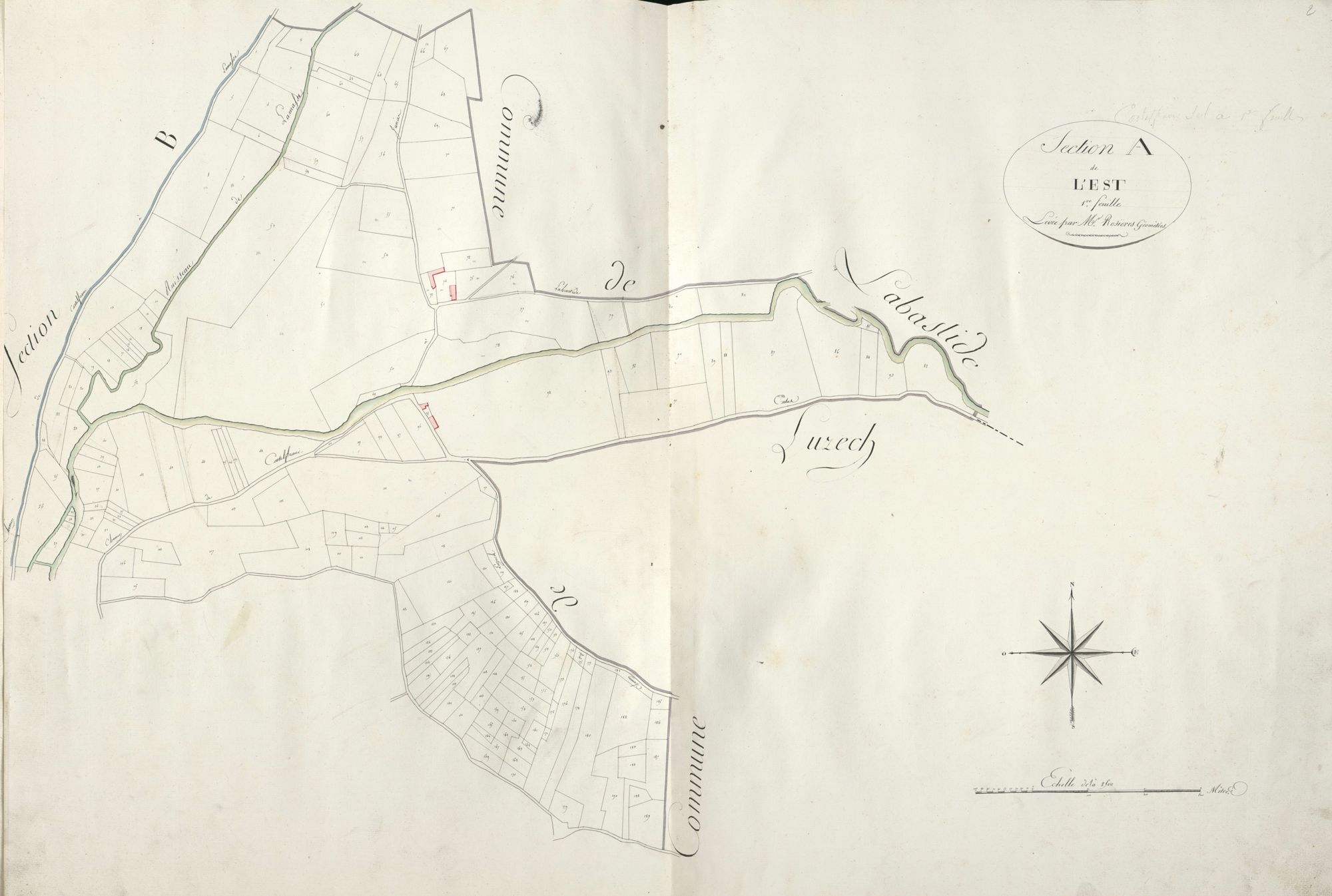 section A de l'Est, 1ère feuille