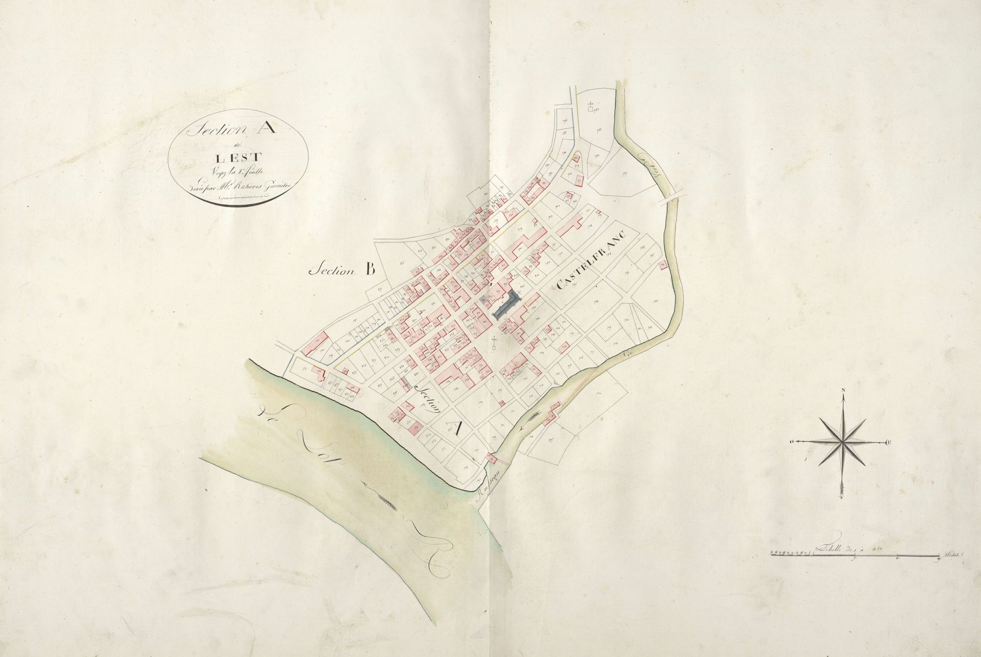 section A de l'Est, 2ème feuille, développement du village