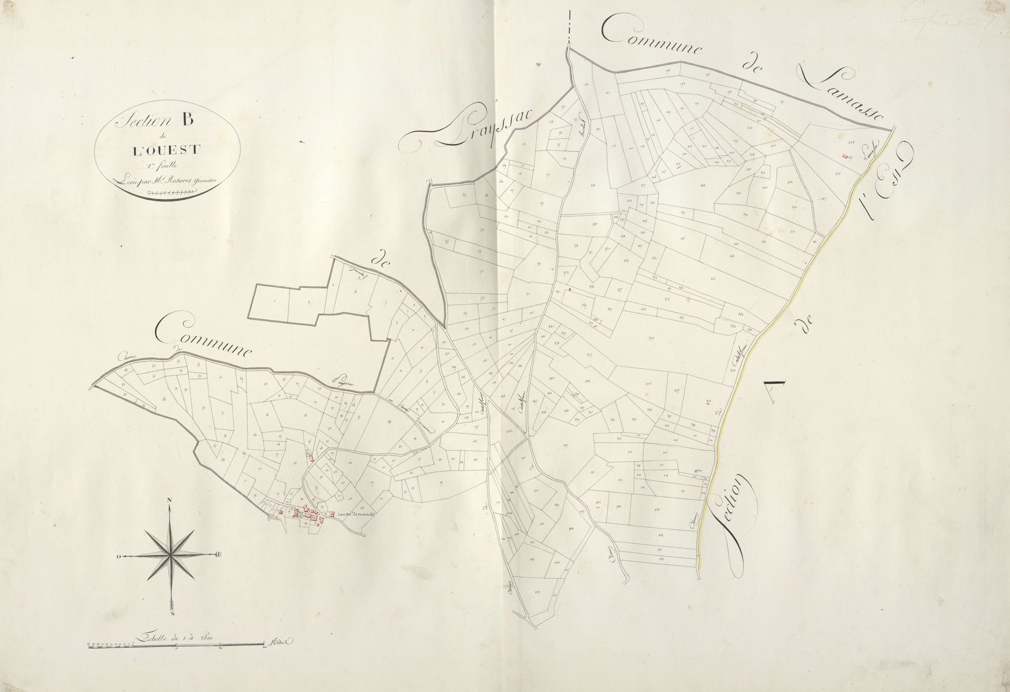 section B de l'Ouest, 1ère feuille