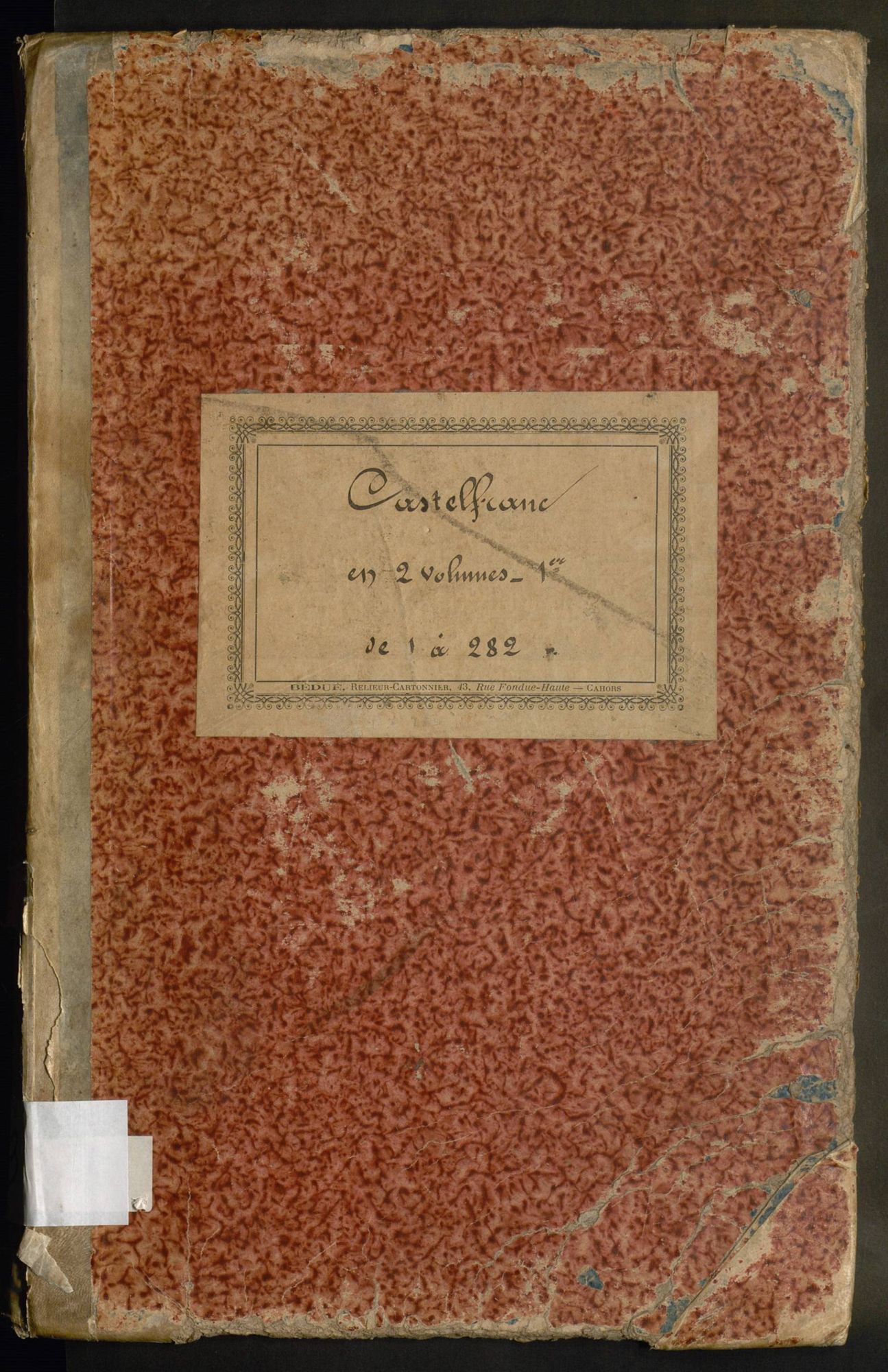 Folios 1-282. Augmentations et diminutions (1860-1914)
