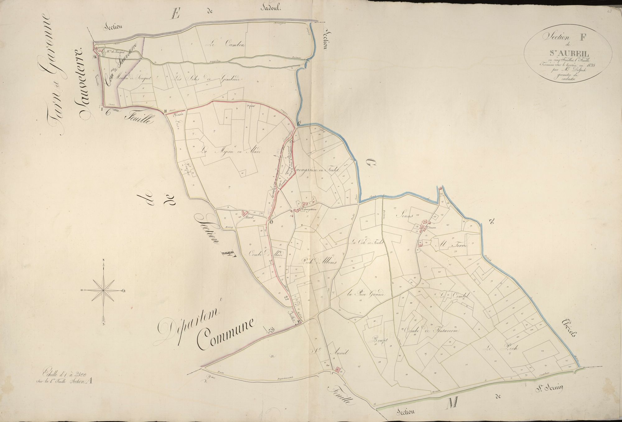 section F de Saint-Aureil, 1ère feuille