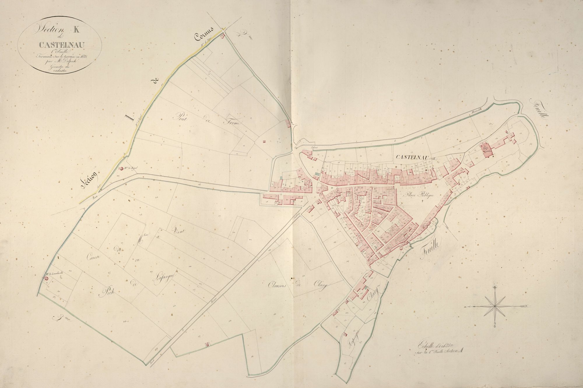 section K de Castelnau, 1ère feuille