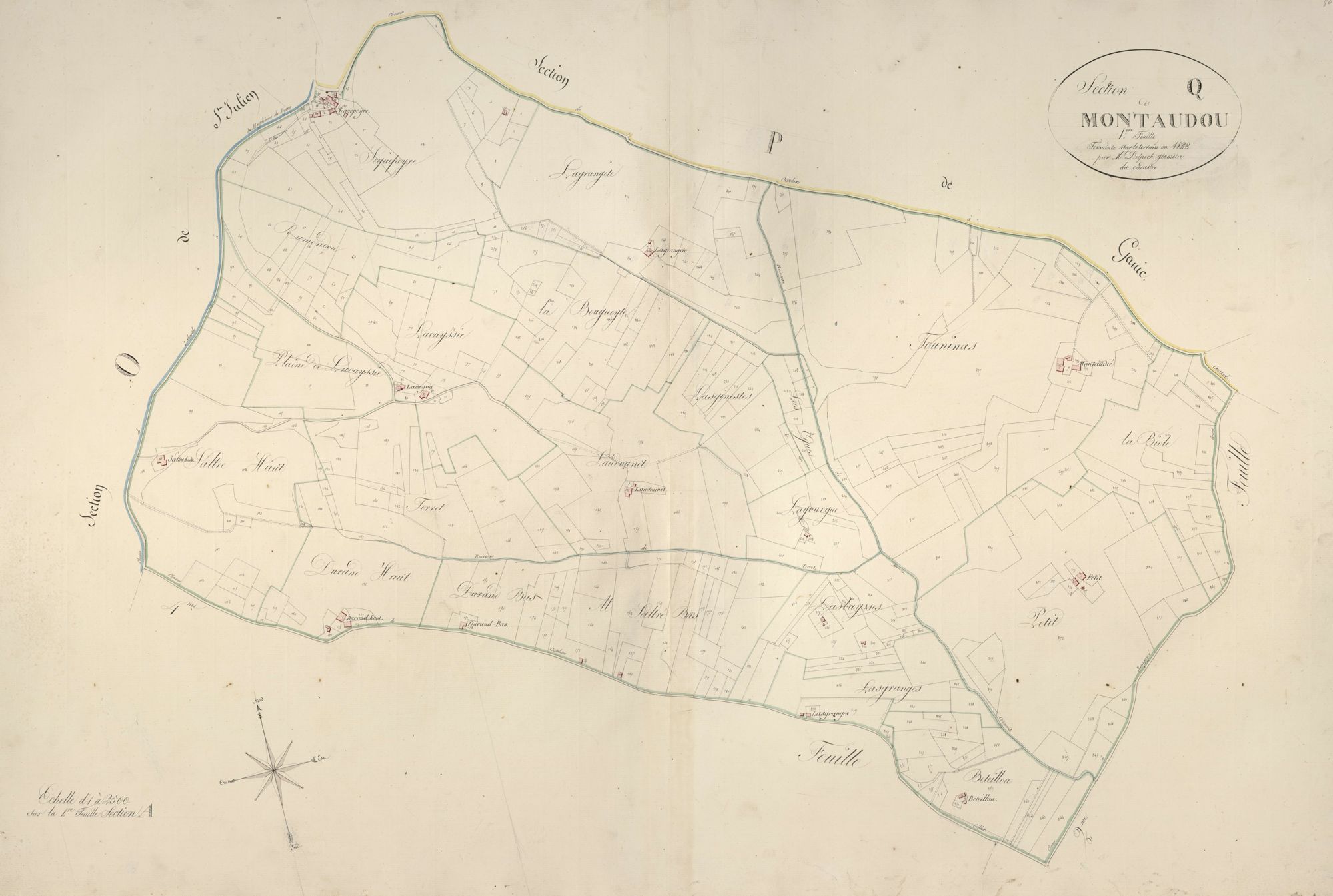 section Q de Montaudou, 1ère feuille