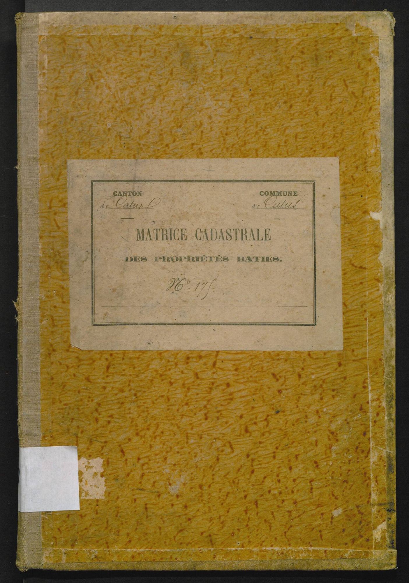 Cases 1-533. Augmentations et diminutions (1880-1891)