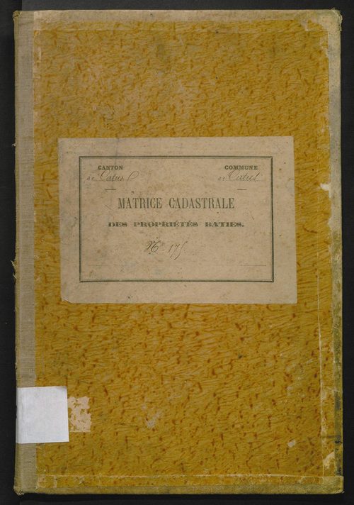 Cases 1-533. Augmentations et diminutions (1880-1891)