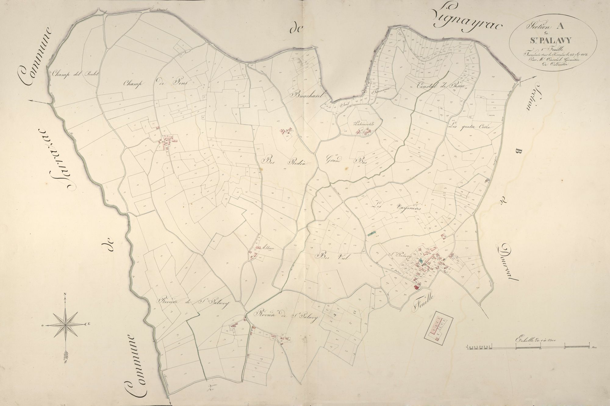 section A de Saint-Palavy, 1ère feuille