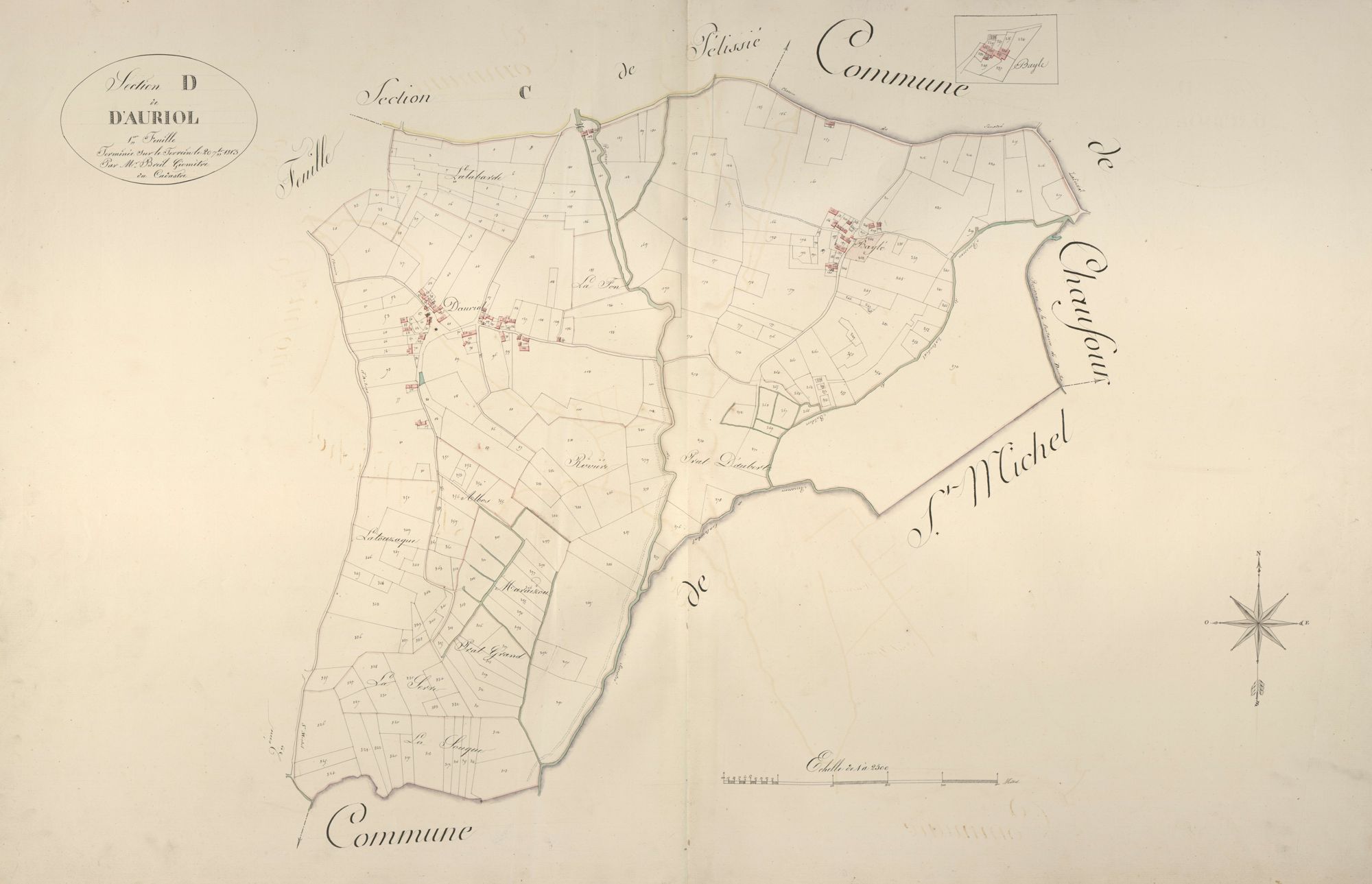 section D de D'Auriol, 1ère feuille