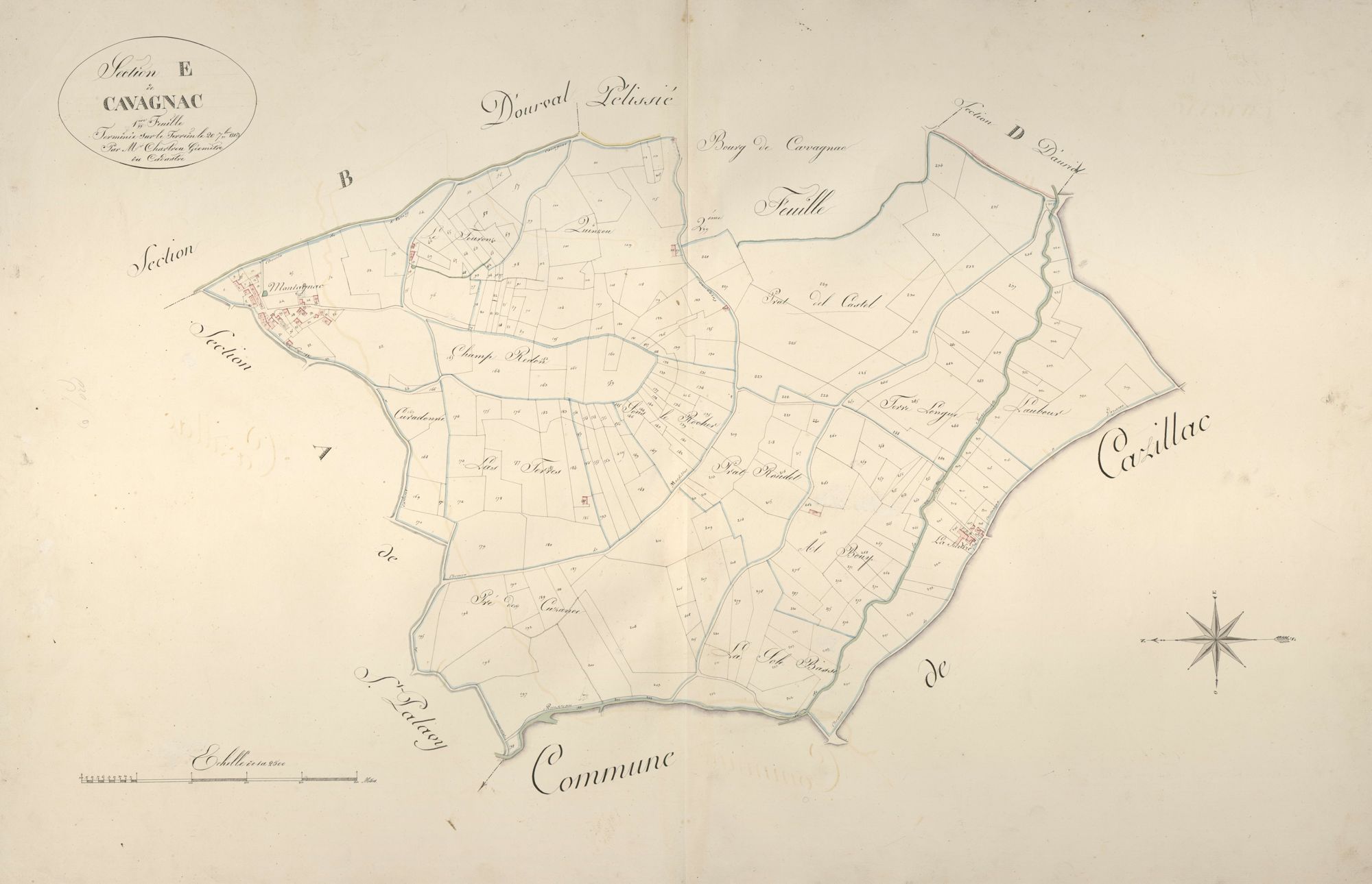 section E de Cavagnac, 1ère feuille