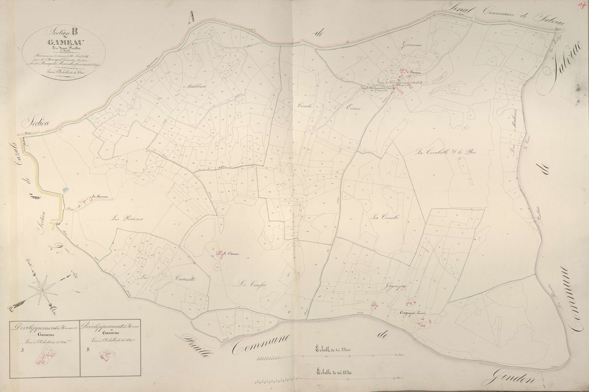 section B de Gameau, 1ère feuille