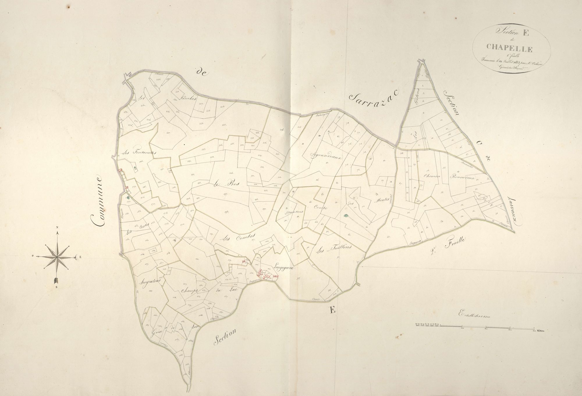 section E de Chapelle, 1ère feuille