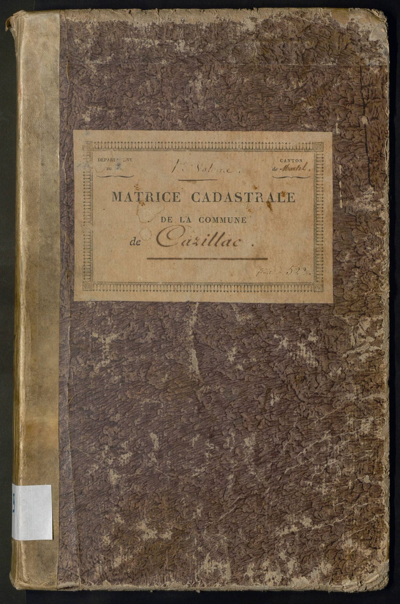Folios 1-522. Augmentations et diminutions (1865-1914)