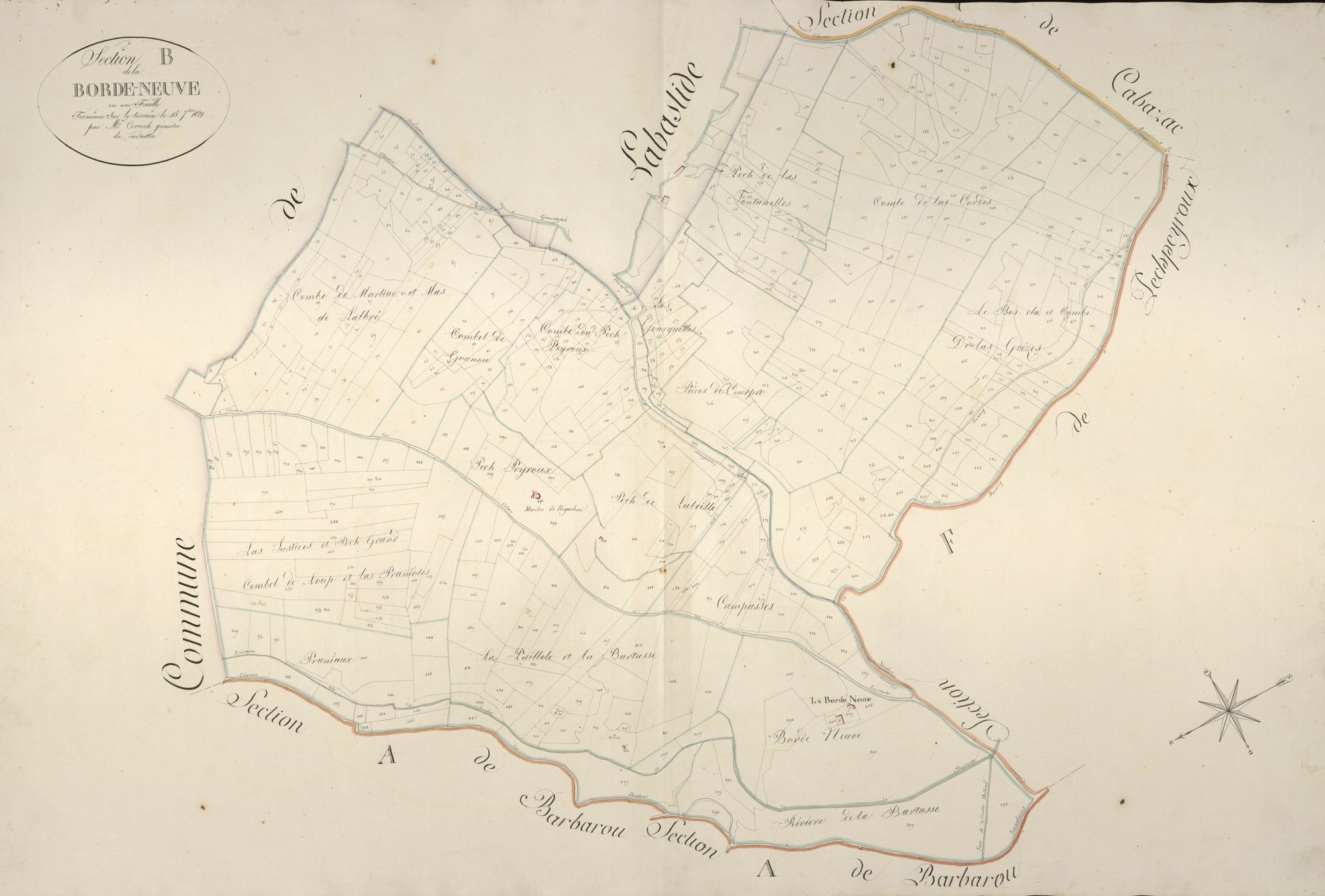 section B de la Borde-Neuve, 1ère feuille