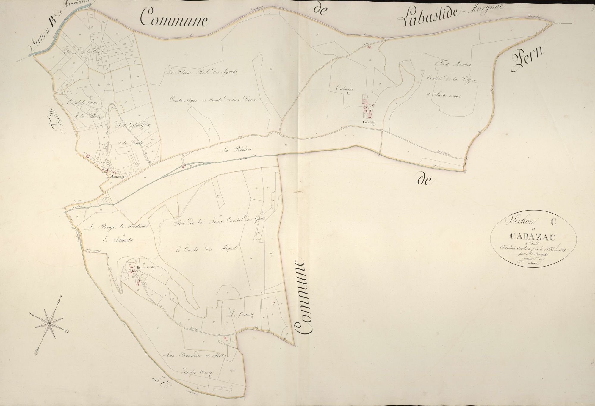 section C de Cabazac, 1ère feuille