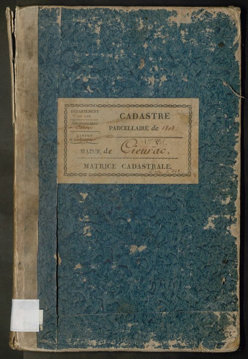 Folios 1-368. Augmentations et diminutions (1867-1914)