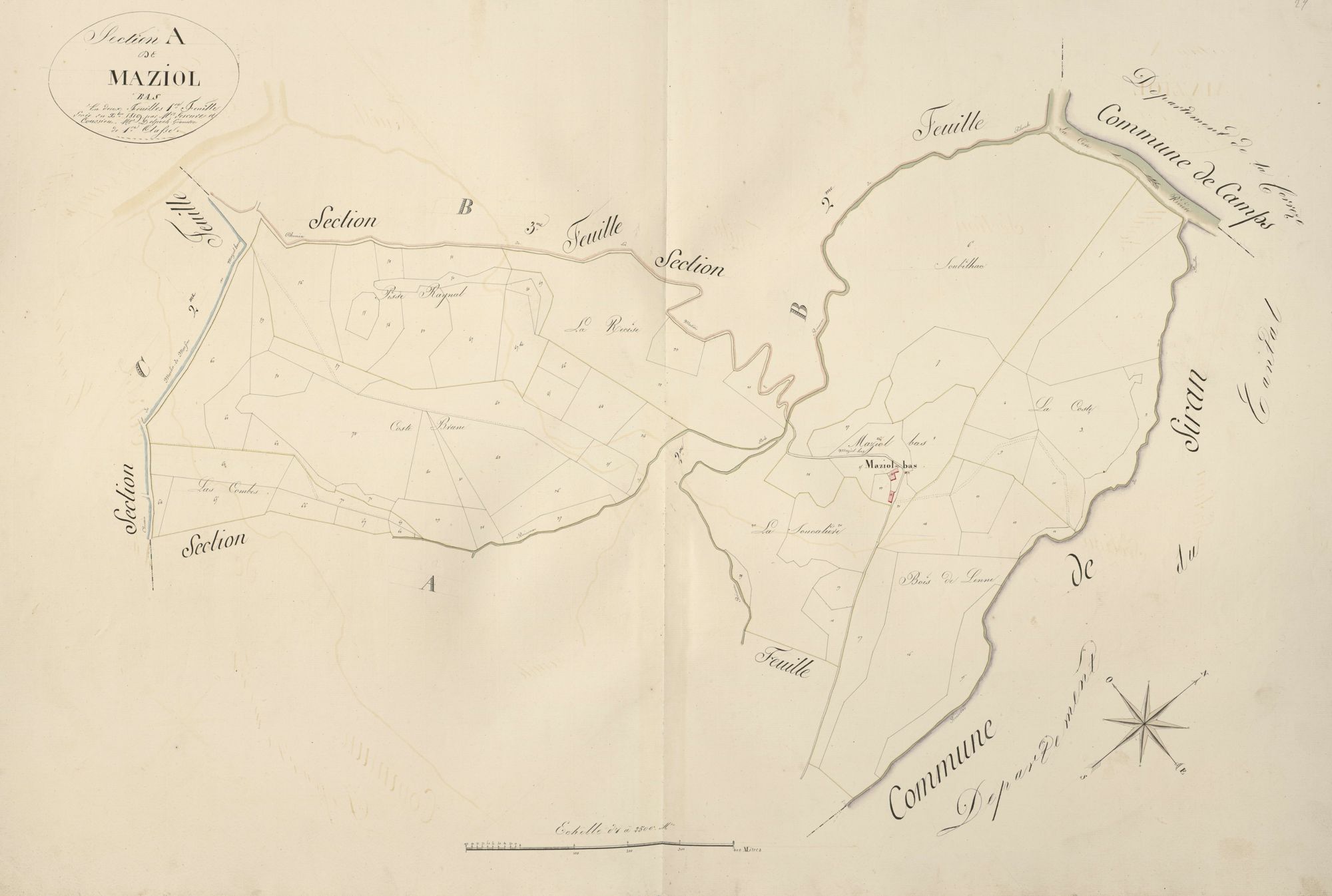 section A de Maziol Bas, 1ère feuille