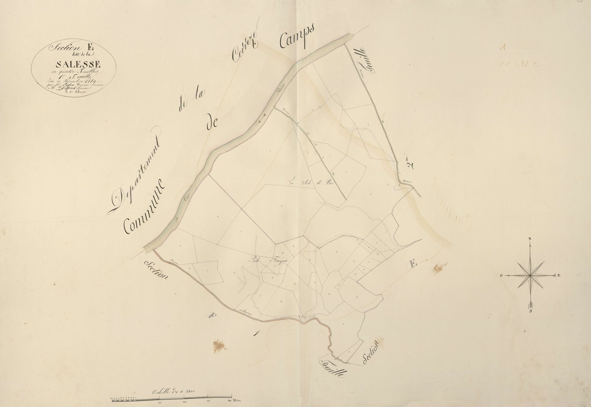 section E de la Salesse, 1ère feuille