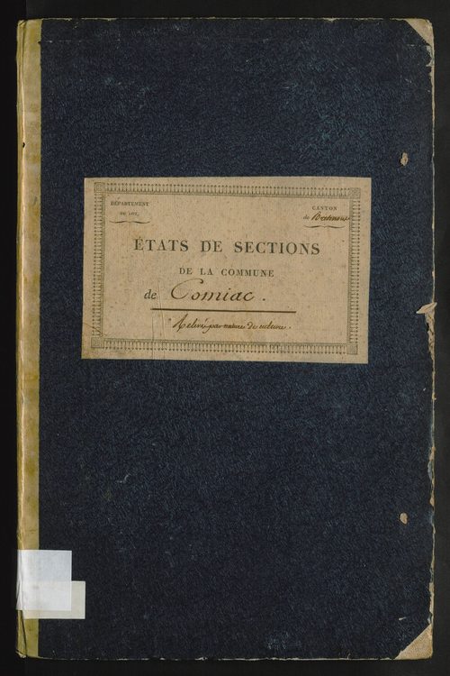 Relevés par section des numéros de parcelles de même nature des propriétés non bâties pour parvenir à une récapitulation