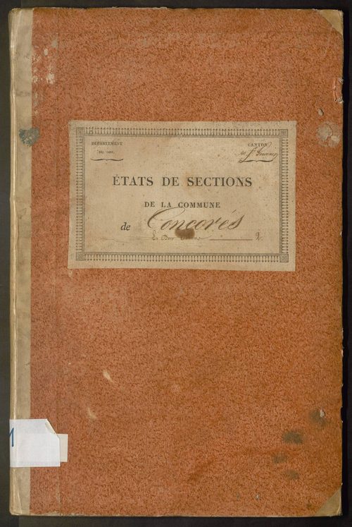 Relevés par section des numéros de parcelles de même nature des propriétés non bâties pour parvenir à une récapitulation
