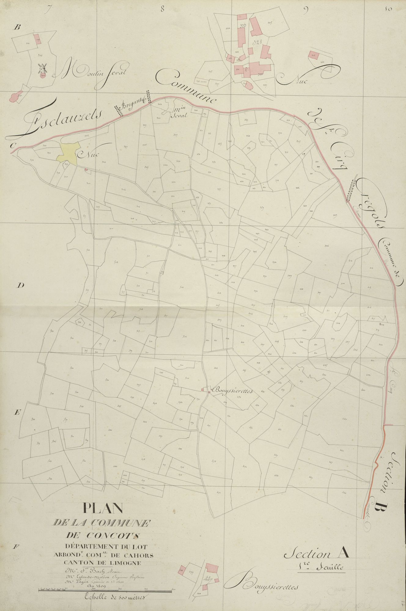 section A, 1ère feuille
