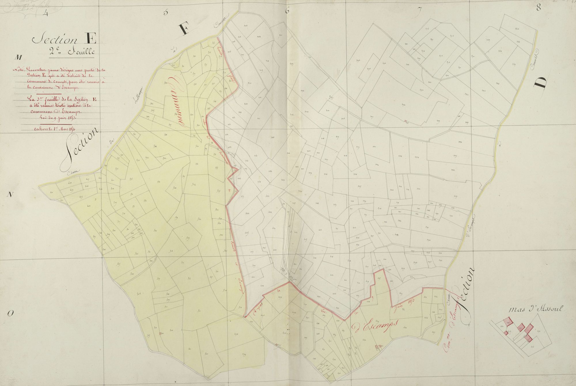 section E, 2ème feuille