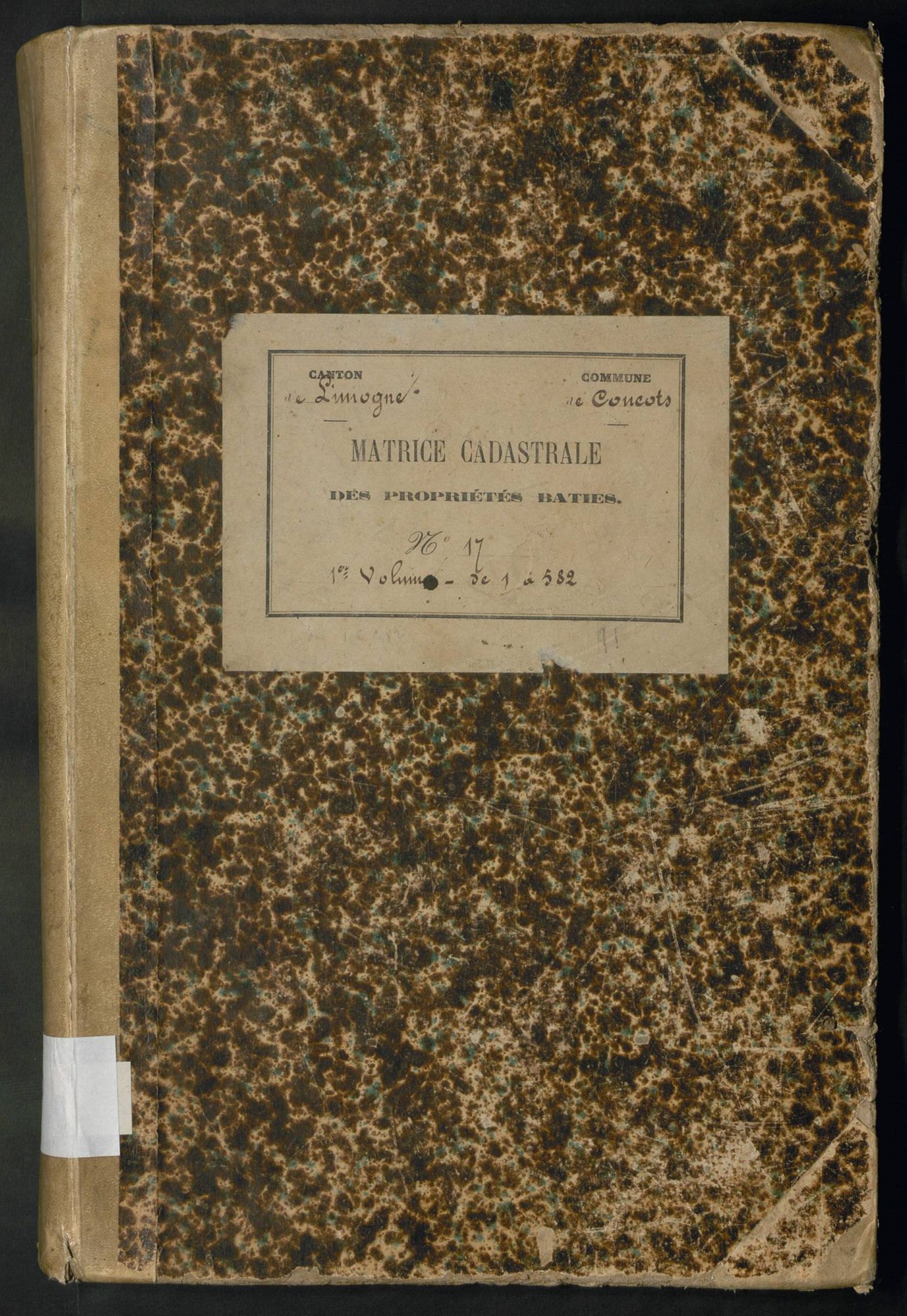 Folios 1-582. Augmentations et diminutions (1856-1914)