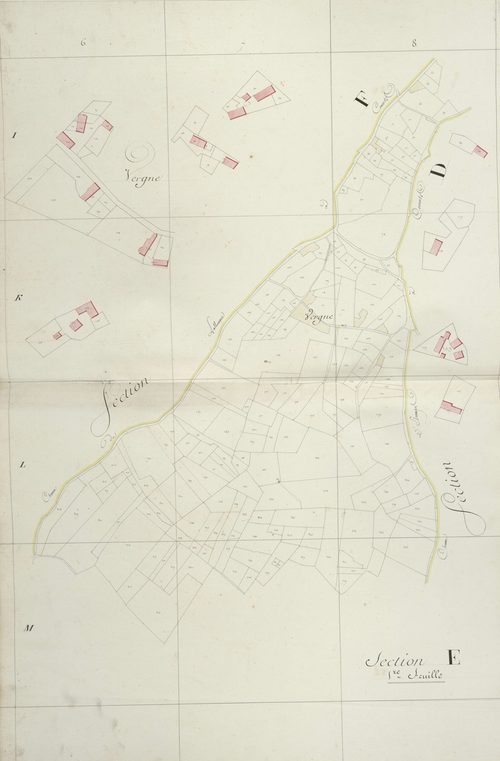 section E, 1ère feuille