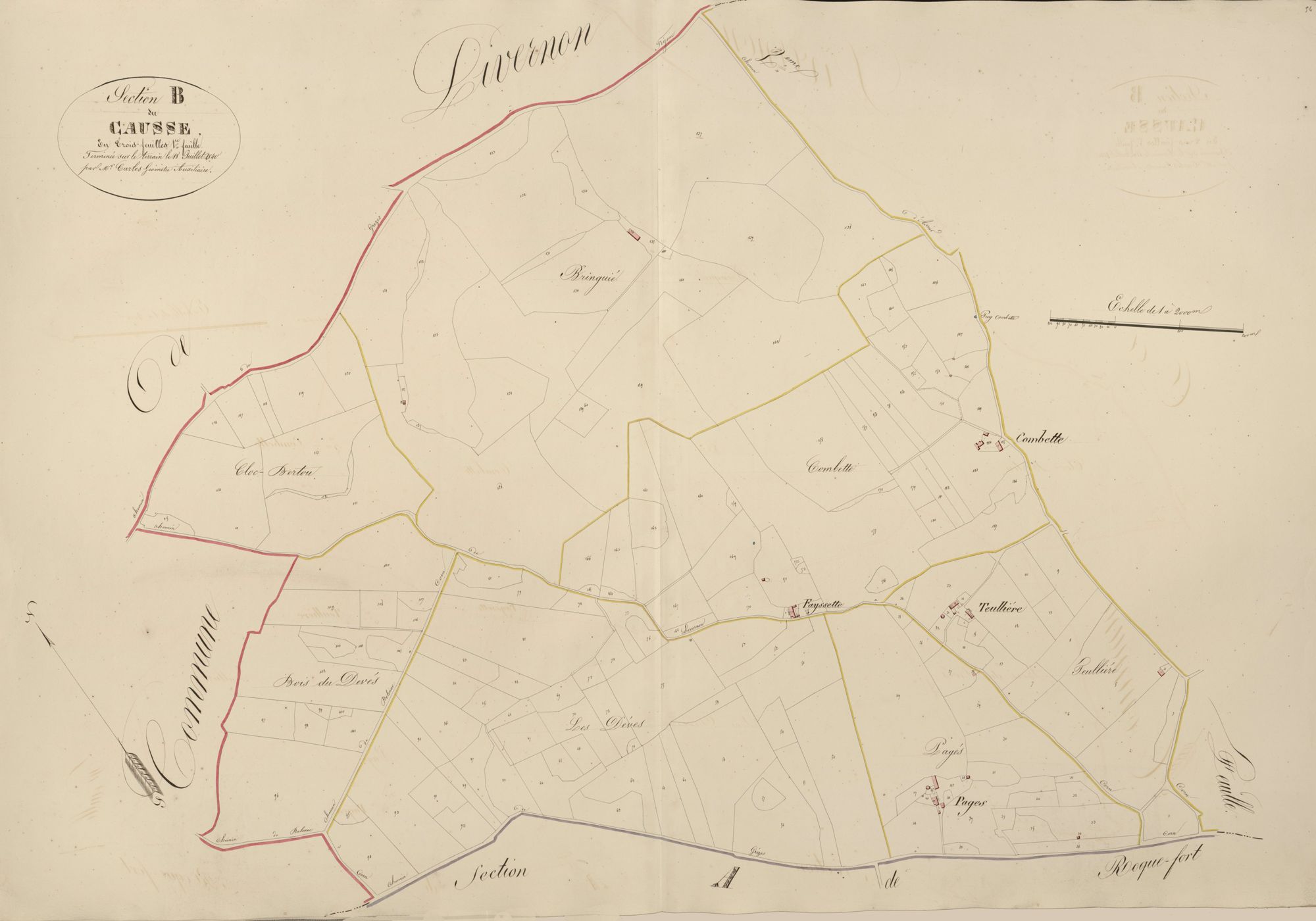 section B du Causse, 1ère feuille