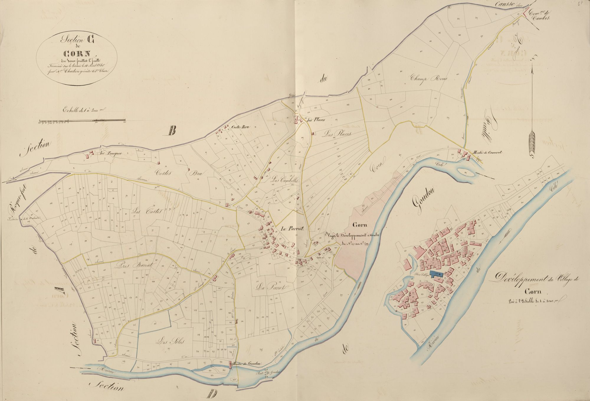 section C de Corn, 1ère feuille