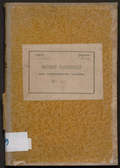Cases 1-202. Augmentations et diminutions (1880-1890)