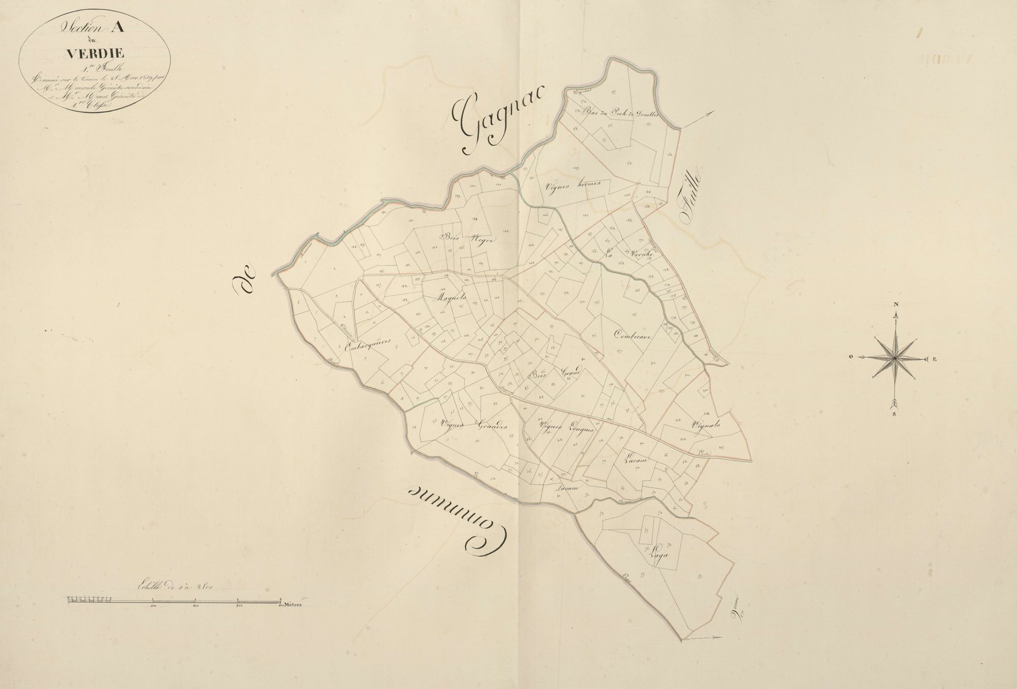section A du Verdié, 1ère feuille