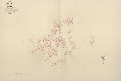 section D de Cornac, 1ère feuille, développement du village