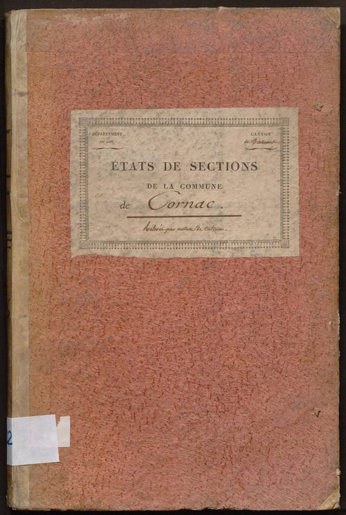 Relevés par section des numéros de parcelles de même nature des propriétés non bâties pour parvenir à une récapitulation
