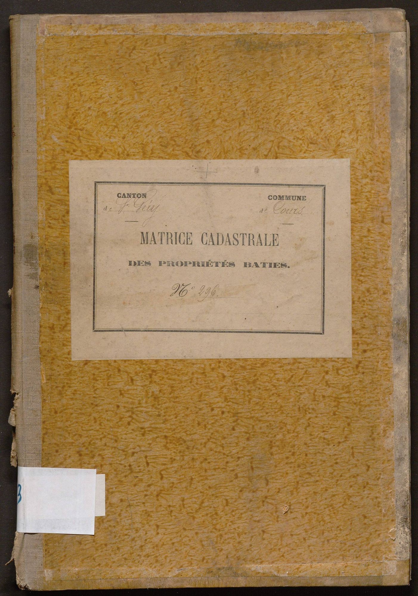 Cases 1-235. Augmentations et diminutions (1880-1891)