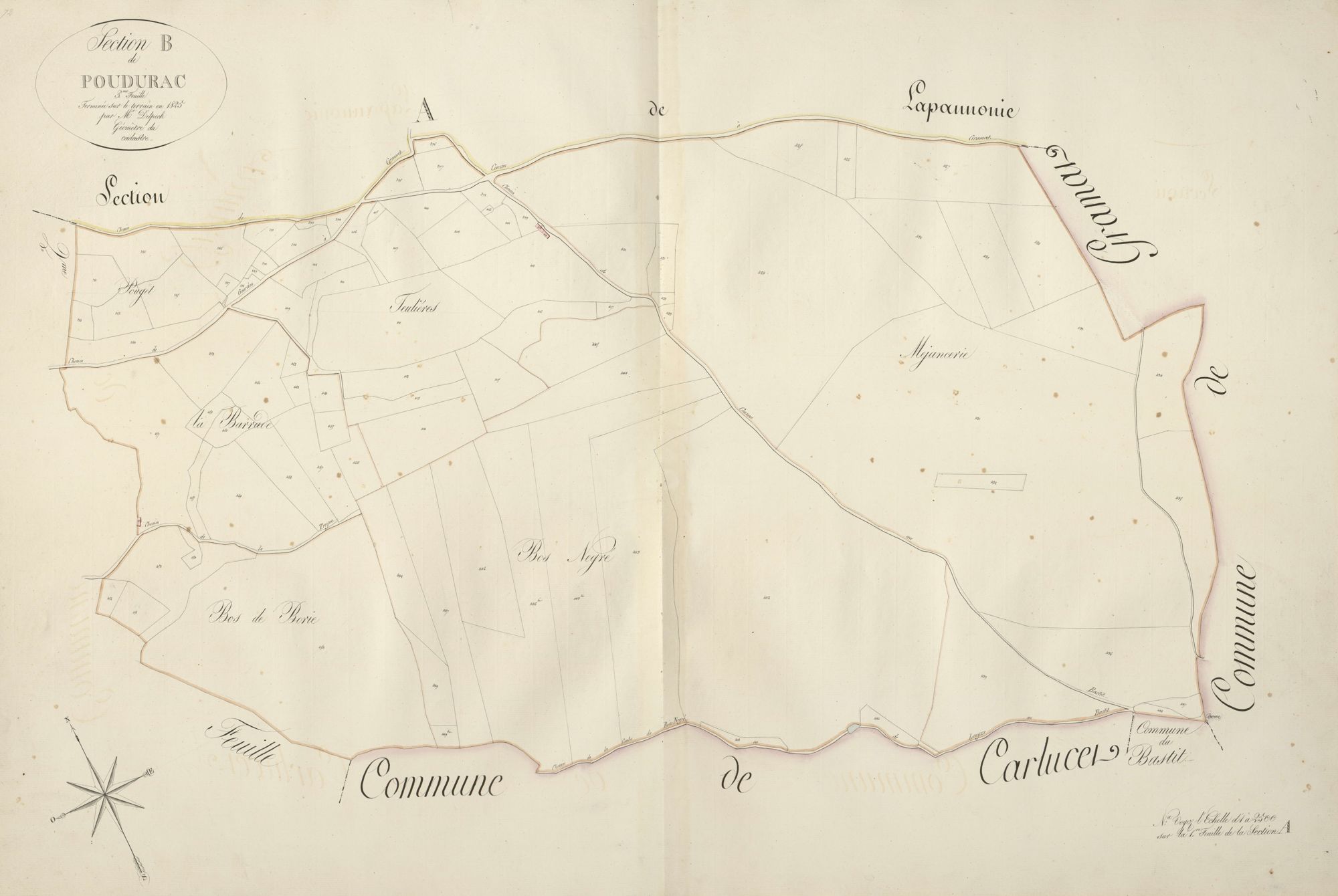 section B de Poudurac, 3ème feuille