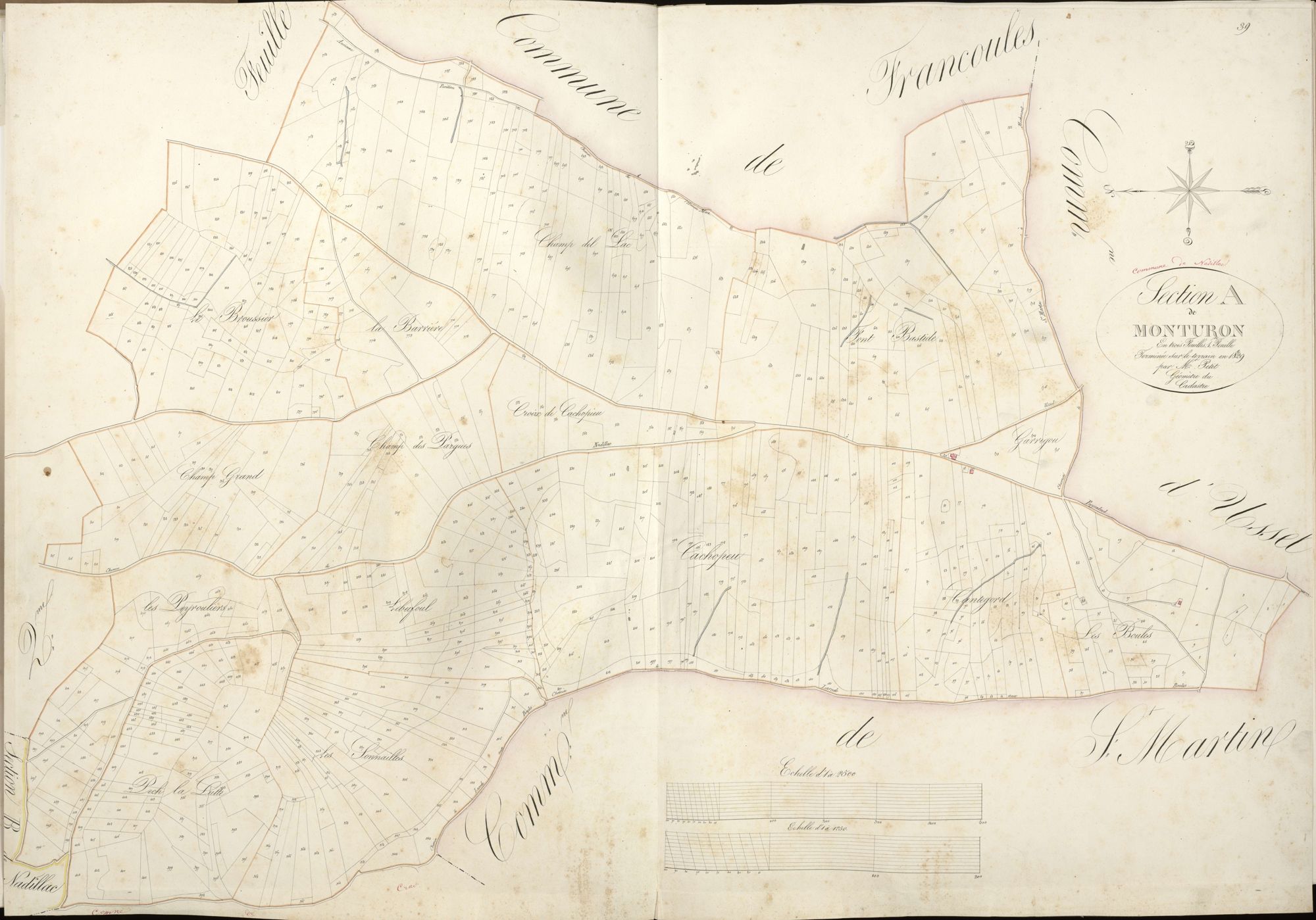section A de Monturon, 1ère feuille