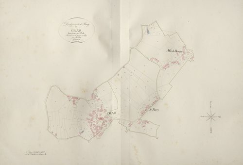 section C de Cras, 1ère feuille, développement du village