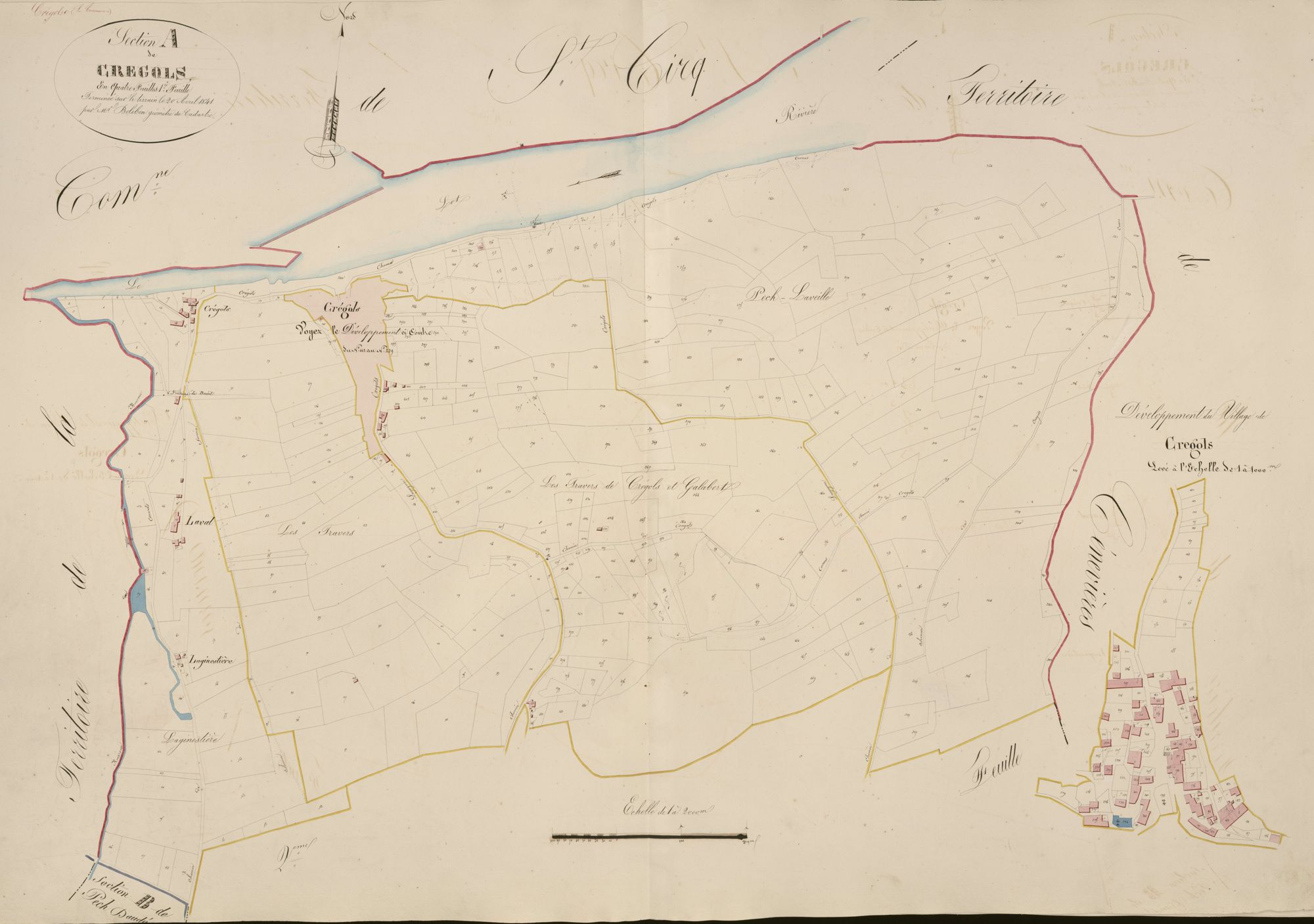 section A de Crégols, 1ère feuille