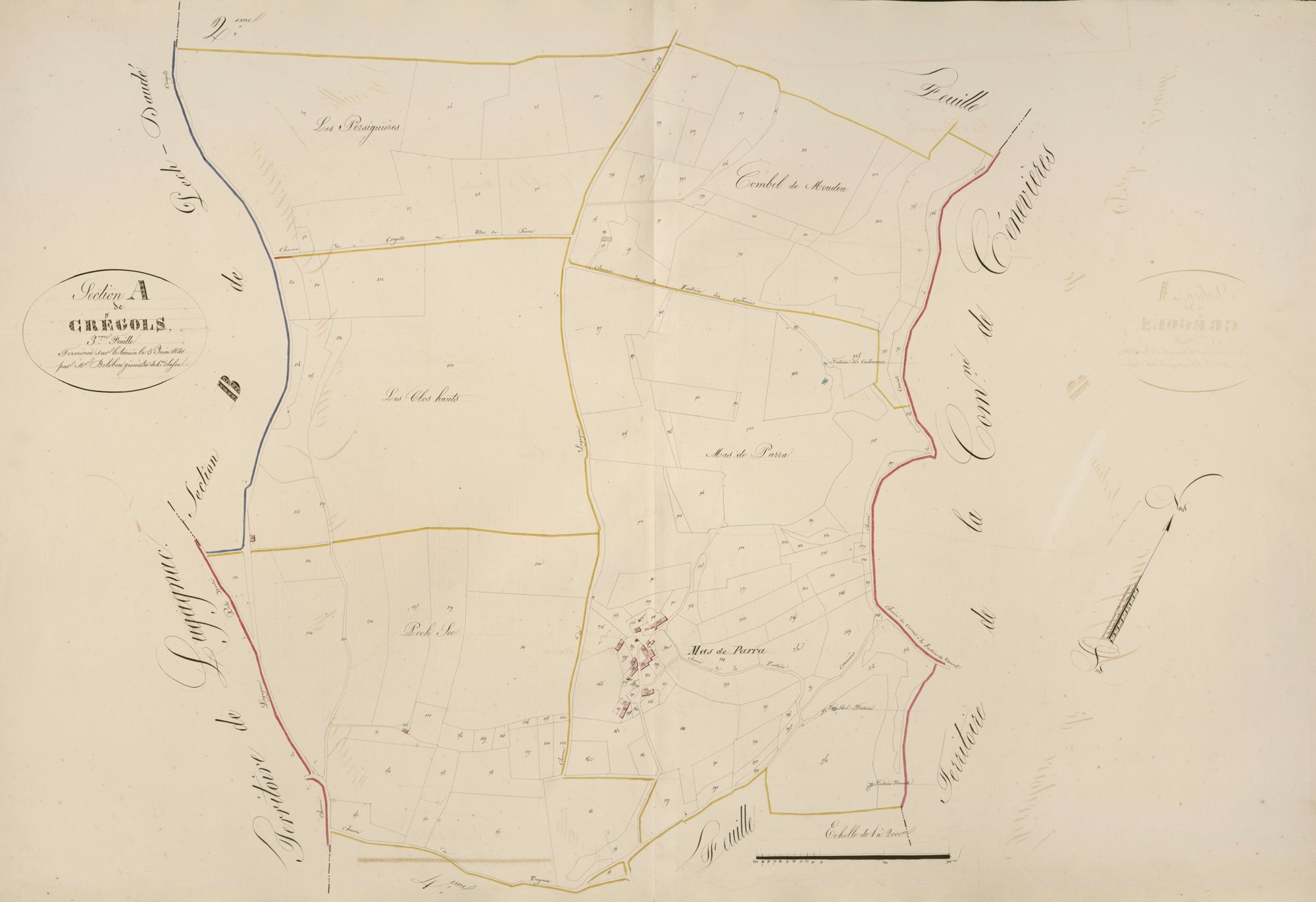 section A de Crégols, 3ème feuille